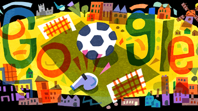 Google-Doodle a creat această imagine pentru startul EURO 2020