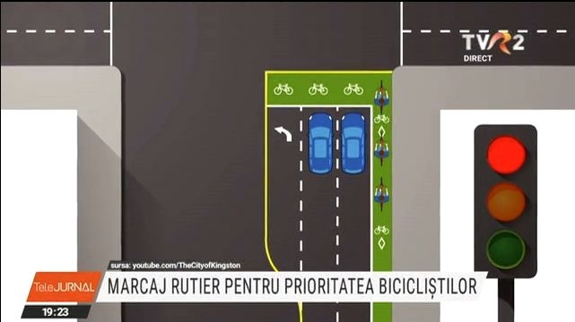 Marcaj rutier pentru bicicliști