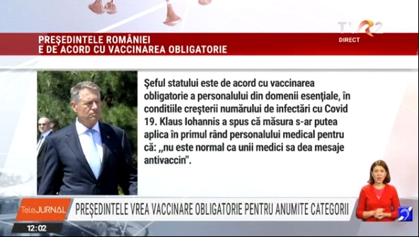 Președintele Klaus Iohannis despre vaccinarea obligatorie