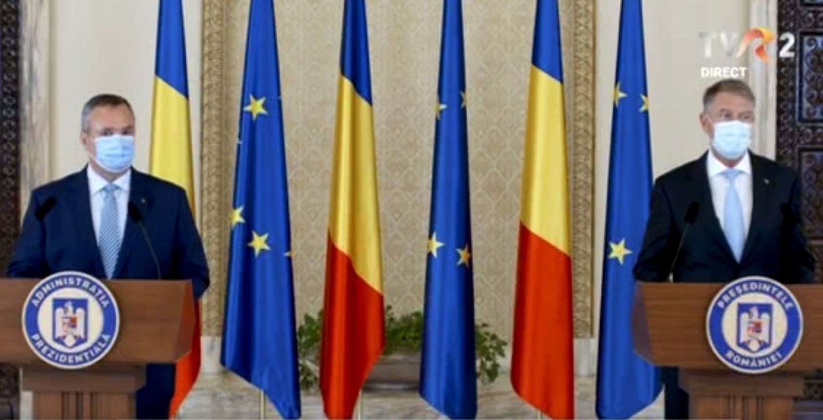 Președintele Klaus Iohannis premierul Nicolae Ciucă