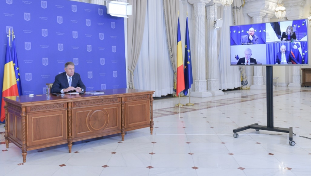 Klaus Iohannis videoconferință cu lideri europeni