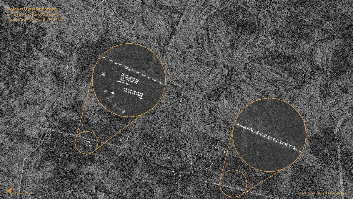 Imagini din satelit cu trupele ruse lângă Cernobâl