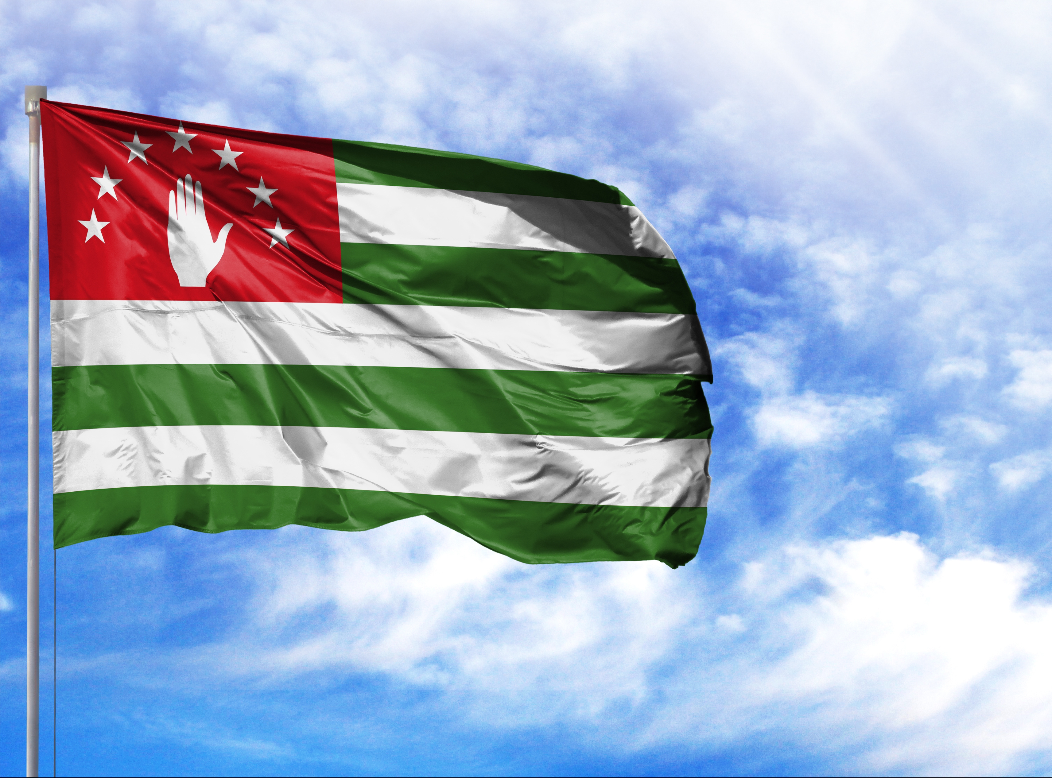 Drapelul  regiunii separatiste Abhazia