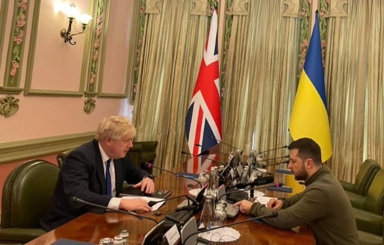 Boris Johnson și Volodimir Zelenski
