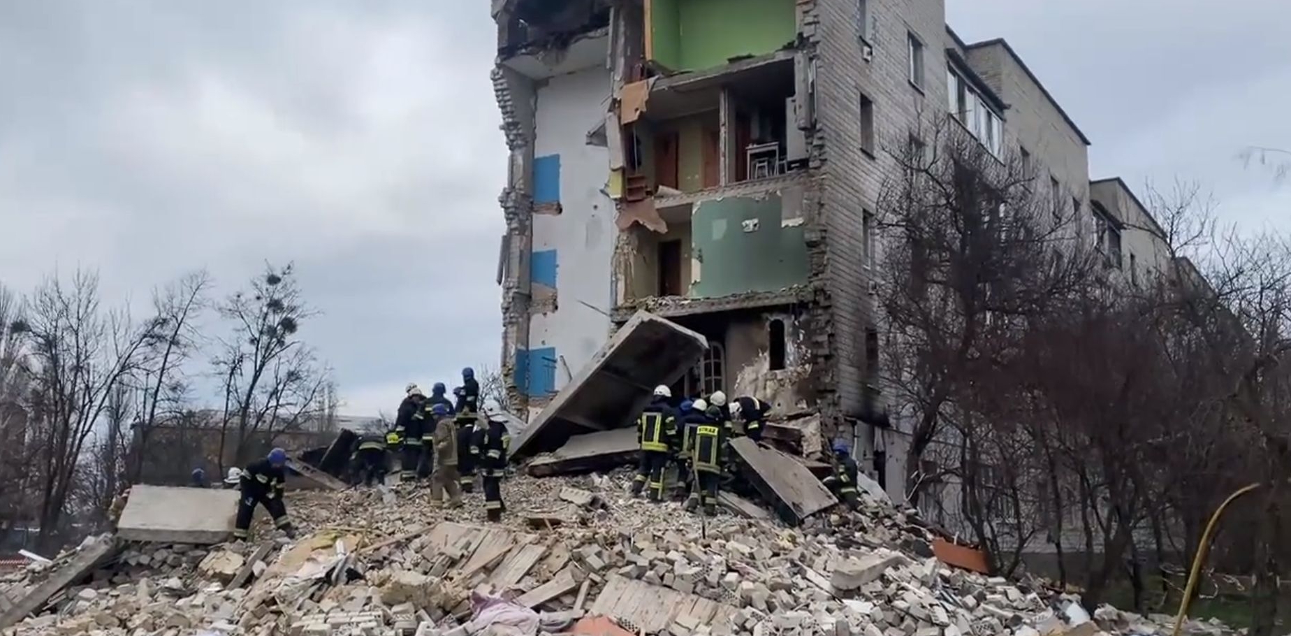 Clădire devastată în Borodianka Ucraina