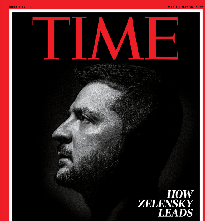 Coperta revistei Time dedicată președintelui Zelenski