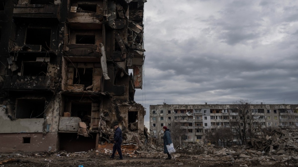 Borodianka după bombardamente