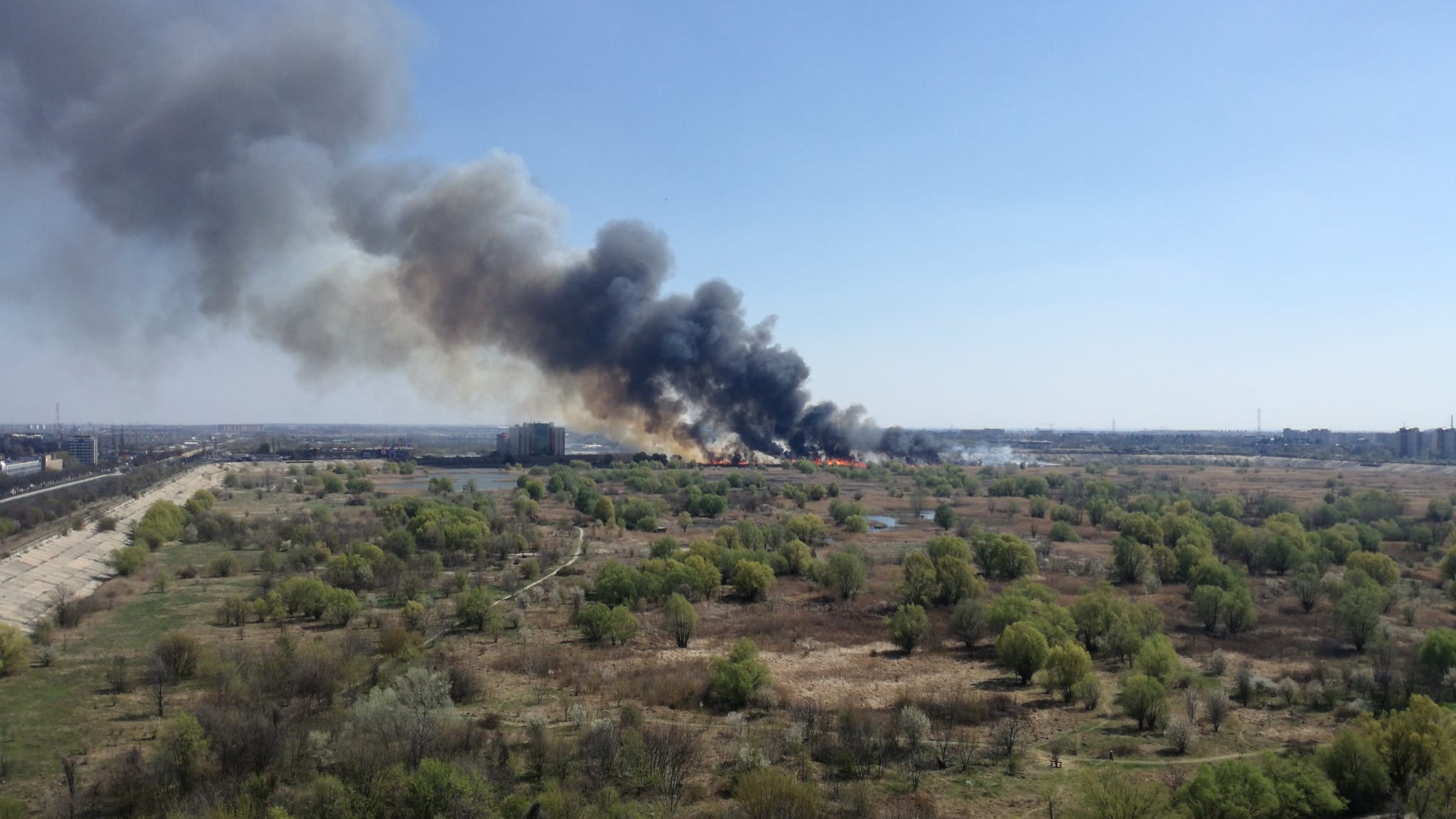 Incendiu în Delta Văcărești