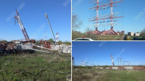 Antenele radio rusesti dărâmate
