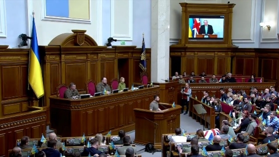 Boris Johnson în Parlamentul Ucrainei