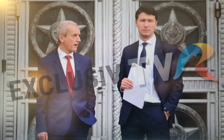Ambasadorul României la Moscova Cristian Istrate și Cosmin Ioniță asistentul său