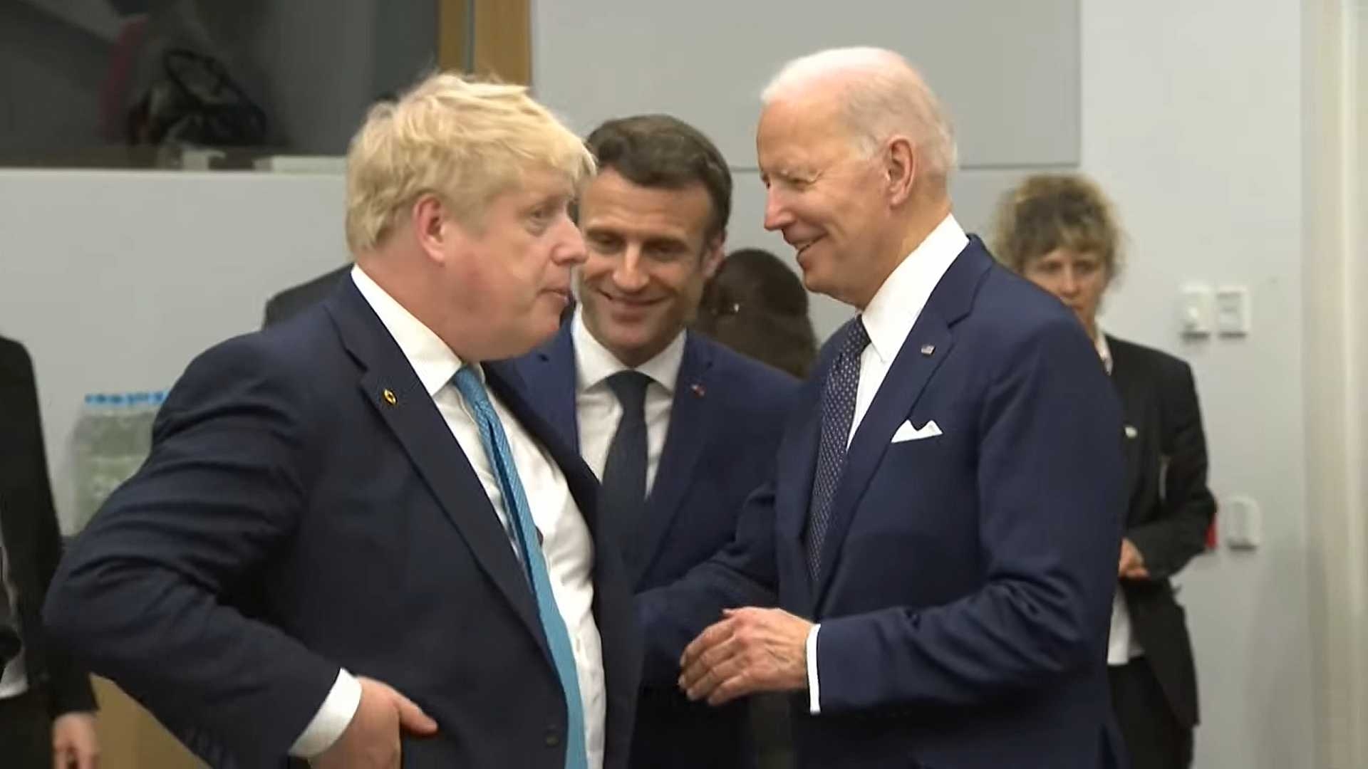 Summit G7 - Boris Johnson Emmanuel Macron și Joe Biden