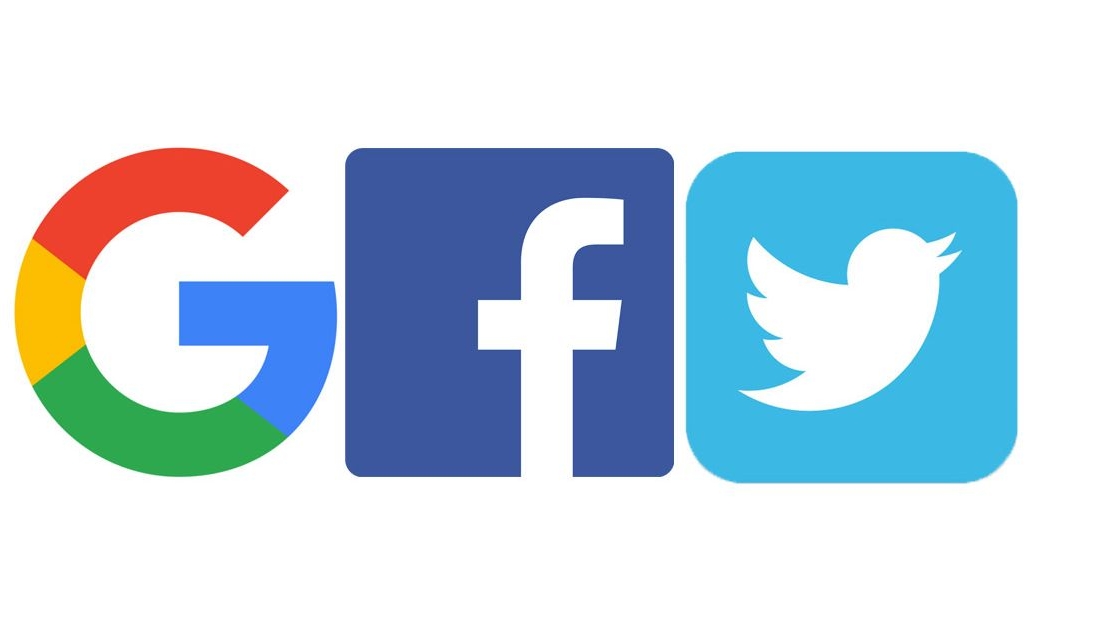 Google Facebook şi Twitter