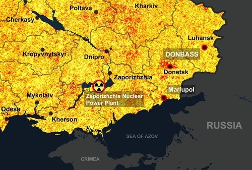 Hartă Ucraina: Donbas Zaporojie Herson