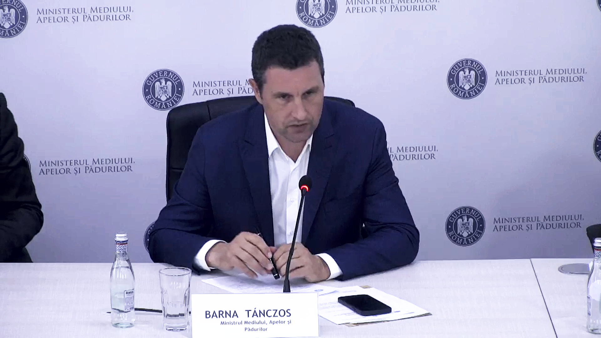 Ministgrul Mediului Tanczos Barna în conferință de presă