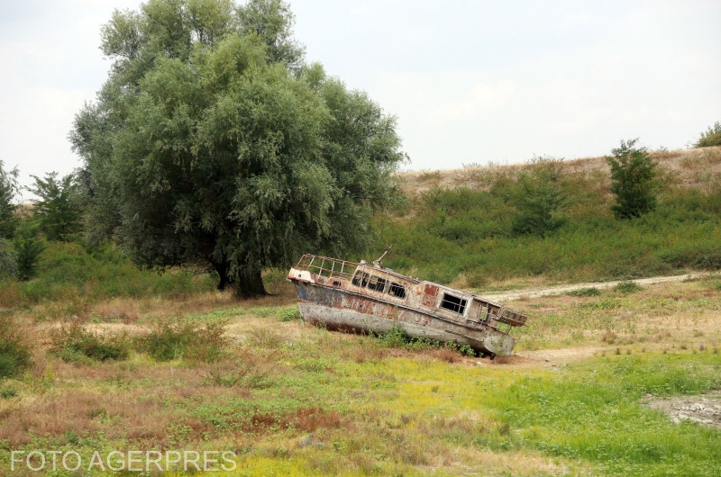 Debitul Dunării extrem de scăzut din cauza secetei