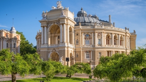Odesa. Clădirea Operei din centrul istoric