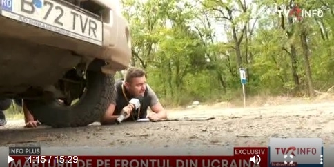 Alexandru Costache la Kupiansk cînd echipa TVR a fost prinsă într-un schimb de focuri