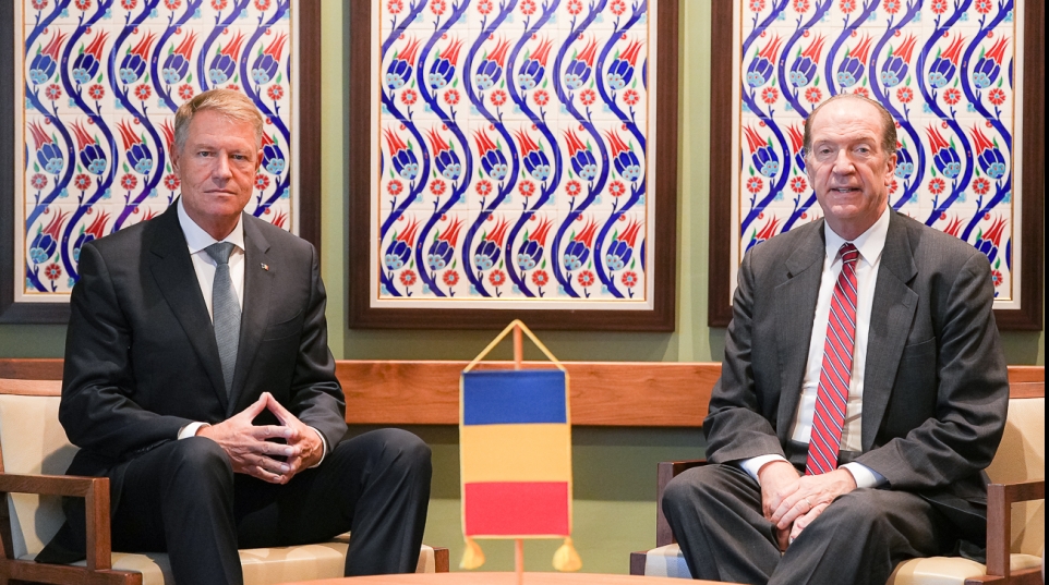 Klaus Iohannis întrevedere bilaterală cu preşedintele Grupului Băncii Mondiale David R. Malpass
