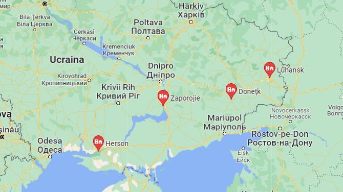 Donețk Lugansk Herson și Zaporojie - regiuni anexate ilegal de Rusia