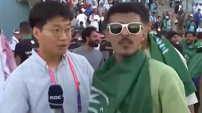 Suporterii saudiți au întrerupt transmisiunea live a unui reporter coreean