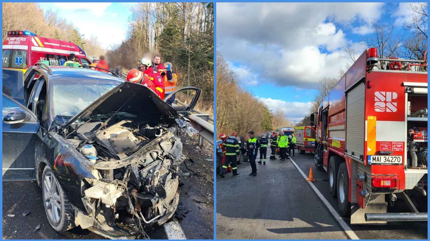 Accident pe DN 17 între Ilişeşti şi Păltinoasa județul Suceava / ISU Suceava