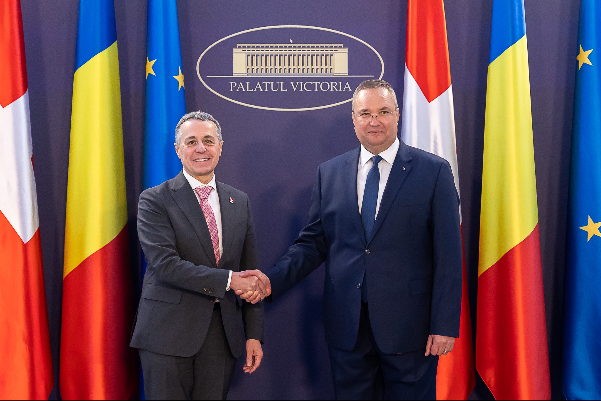 Premierul Ciucă - întrevedere cu preşedintele Confederaţiei Elveţiene
