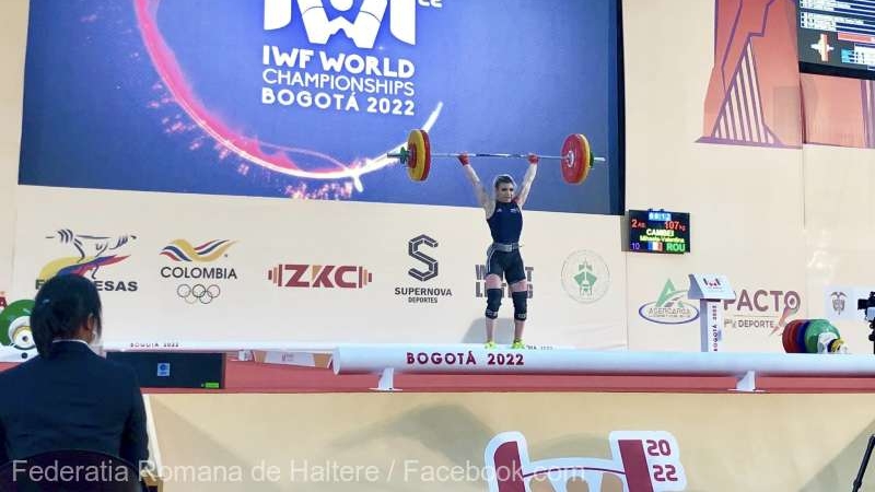 Mihaela-Valentina Cambei medaliată cu argint la Mondialele de haltere din Columbia