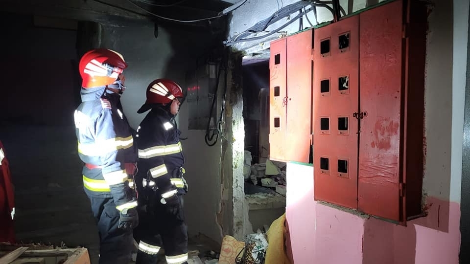 Explozie într-un bloc din Giurgiu