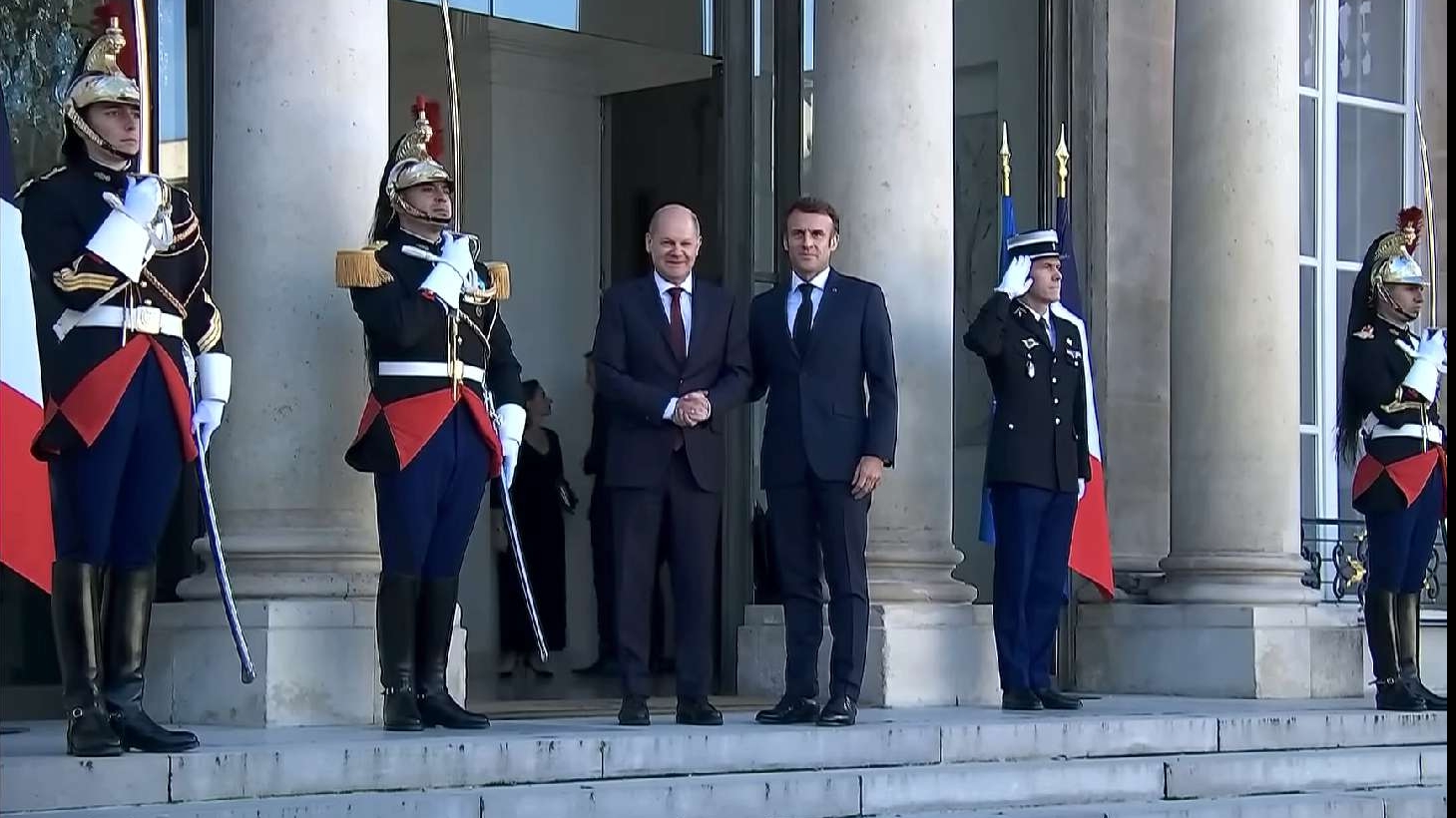Întâlnire Macron-Scholz / captura Youtube