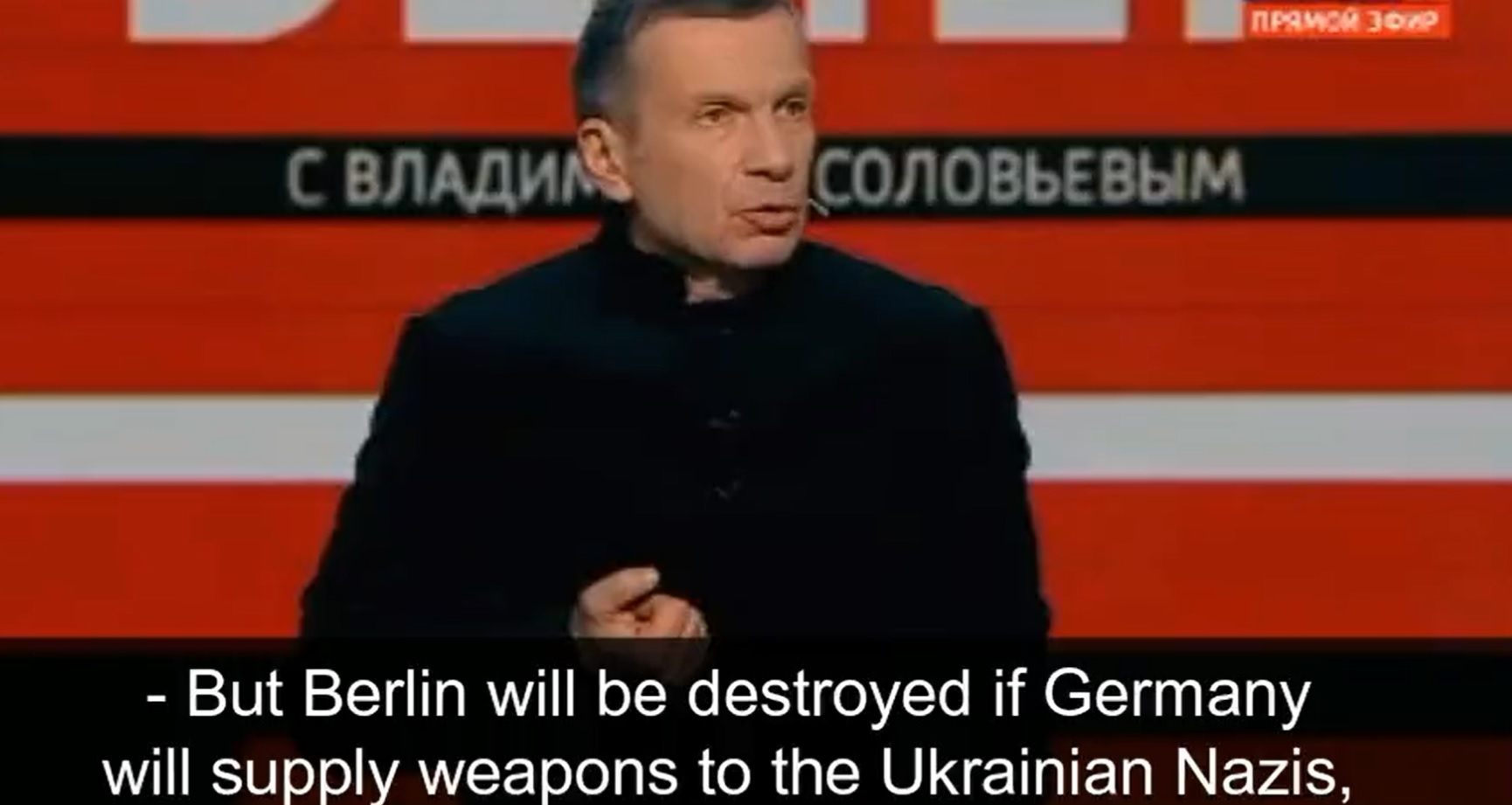 Furie într-un studio al propagandei ruse. „Berlinul va fi distrus dacă Germania va preda arme Ucrainei”