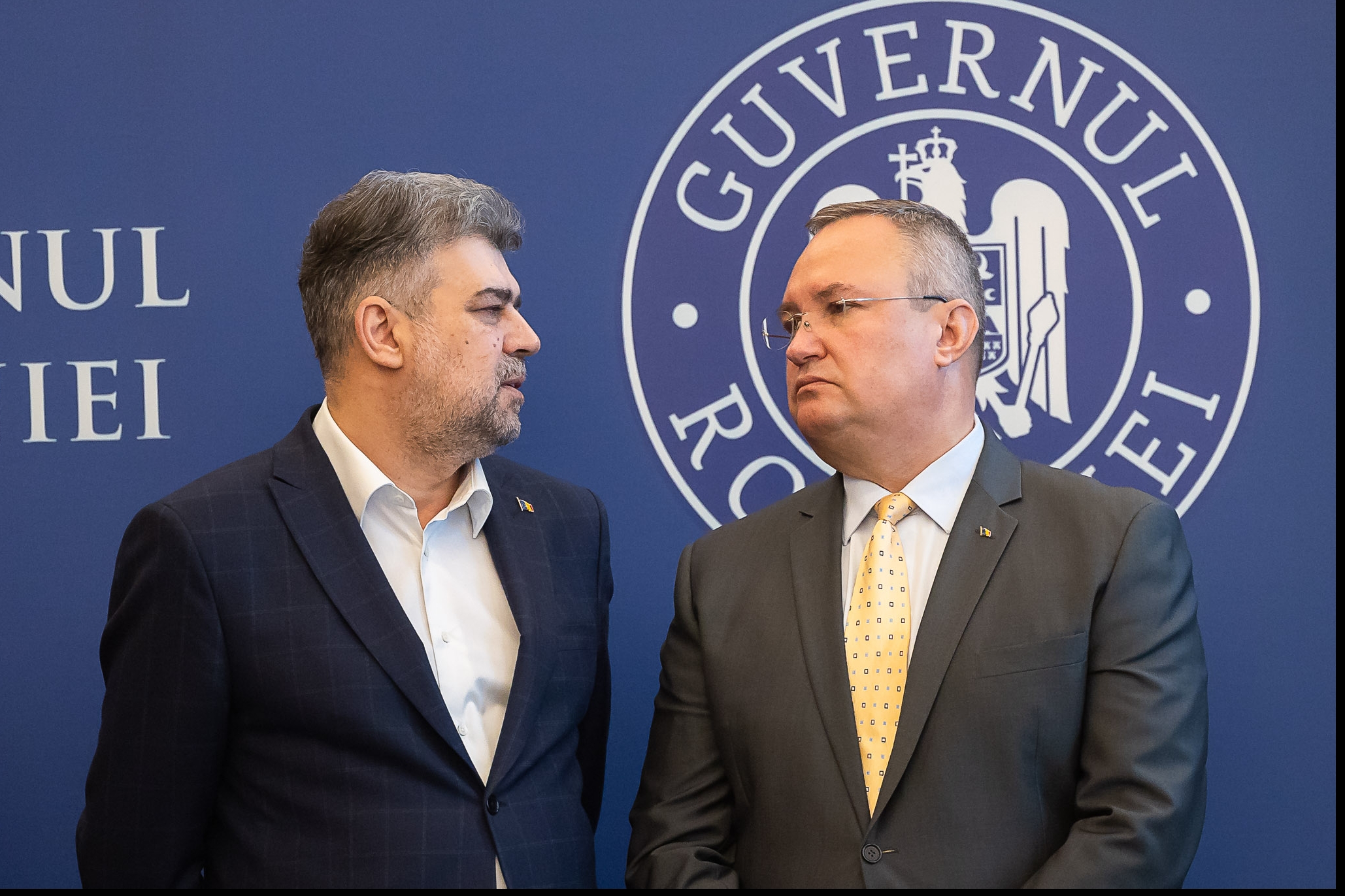MArcel Ciolacu (PSD) și Nicolae Ciucă (PNL) la guvern