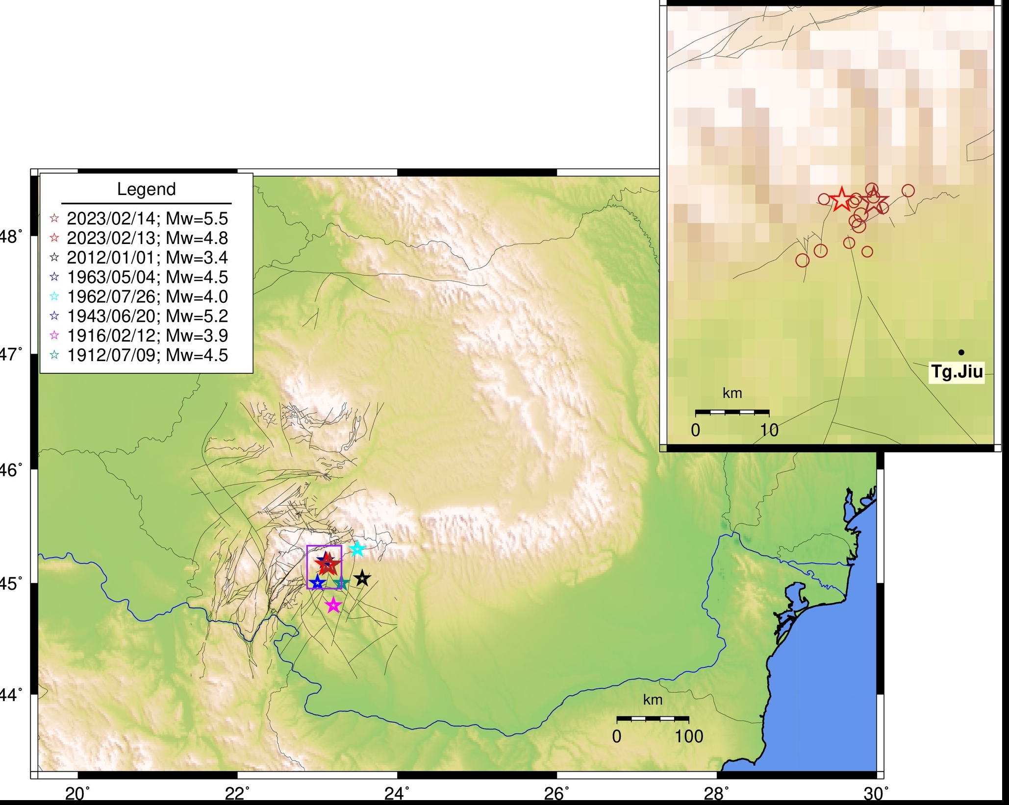 Cutremure în județul Gorj / Facebook Institutul Naţional de Cercetare-Dezvoltare pentru Fizica Pământului