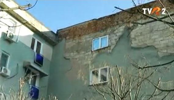 Clădire avariată de cutremur în județul Gorj