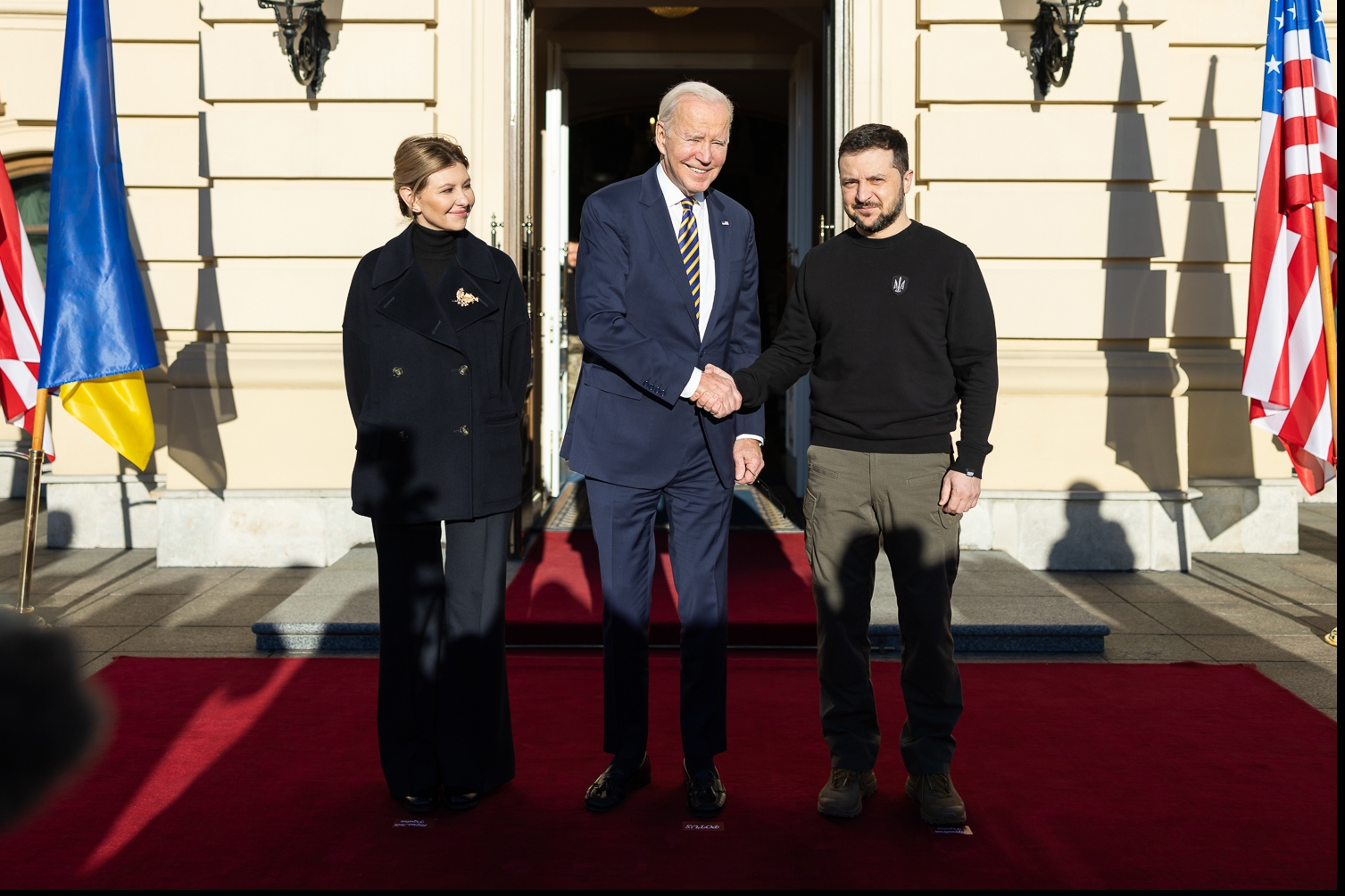Olena Zelenska Joe Biden și Volodimir Zelenski