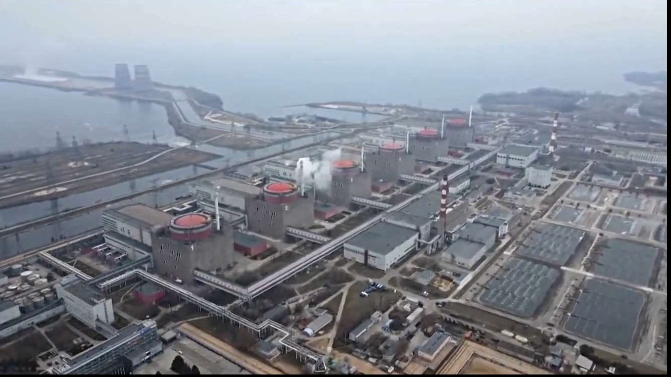 Centrala nucleară din Zaporojie / captura video