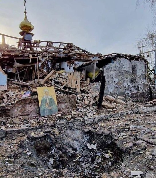 Biserică avariată în Zaporojie