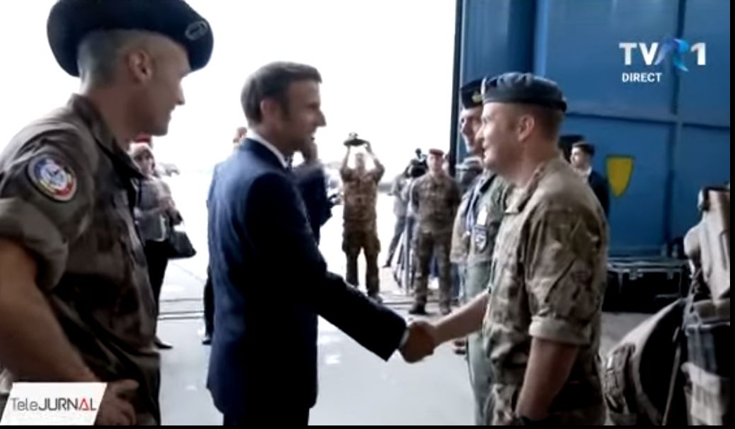 Emmanuel Macron la Baza Militara Mihail Kogălniceanu iunie 2022