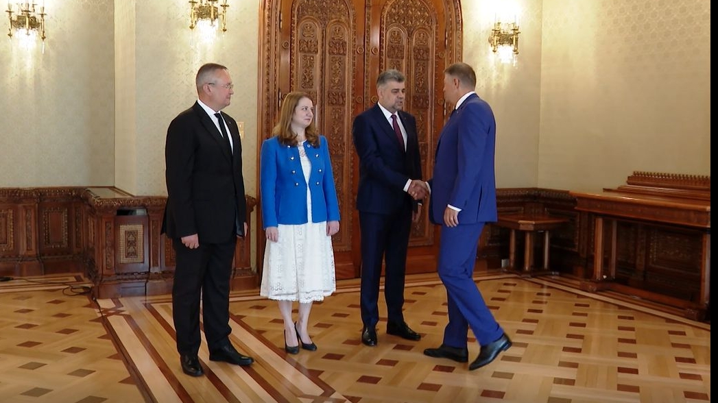 Nicolae Ciucă Ligia Deca și Marcel Ciolacu la întâlnirea cu președintele Iohannis