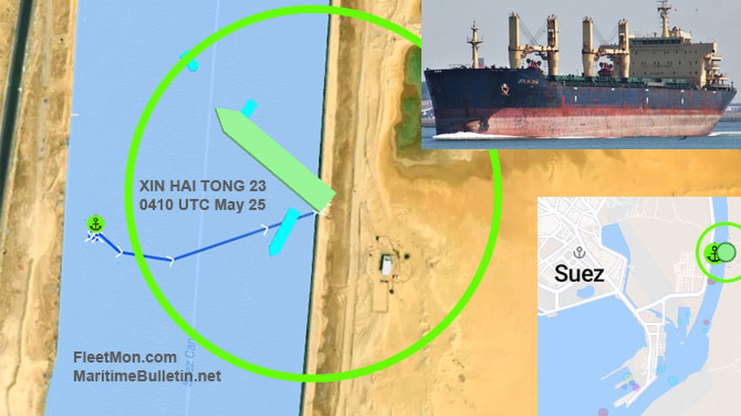 Nava eșuată în Canalul Suez a fost remorcată cu succes