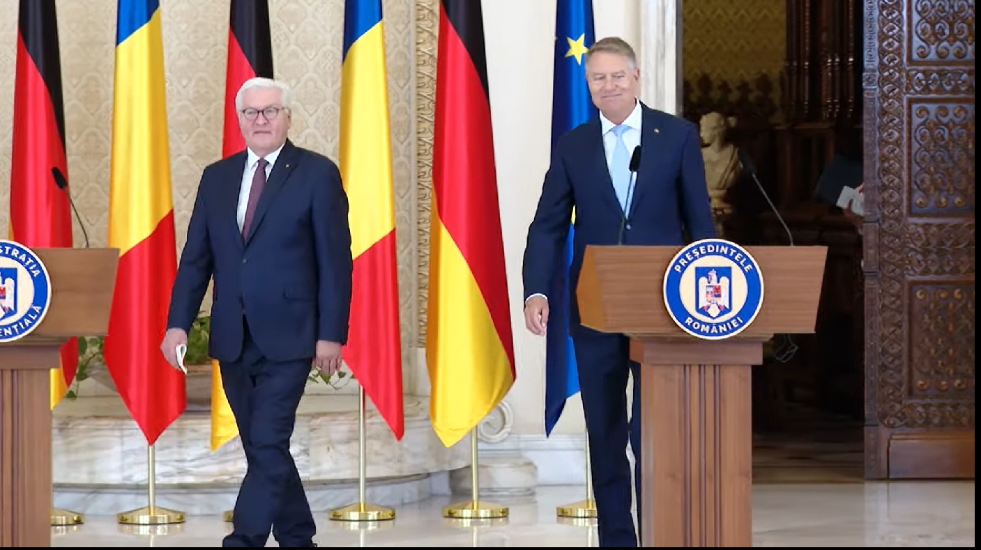 Preşedintele Germaniei Frank-Walter Steinmeier și preşedintele României Klaus Iohannis