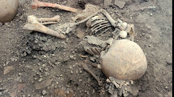 Schelet descoperit la Pompeii